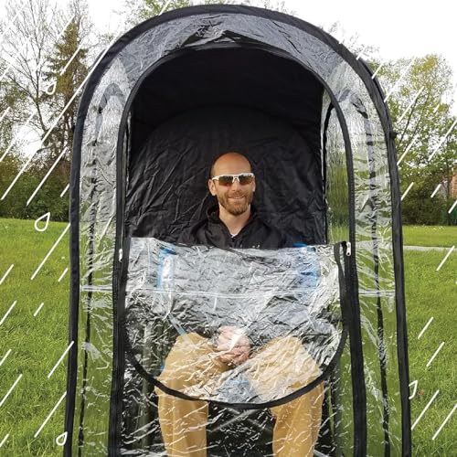 Large Pop-Up Sports Shelter - Waterproof, Windproof, UV Protection, Black