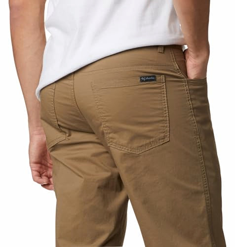 Columbia Men’s Rapid Rivers Pants - Brown, 36W x 32L, Sun Protection, Stretch Cotton