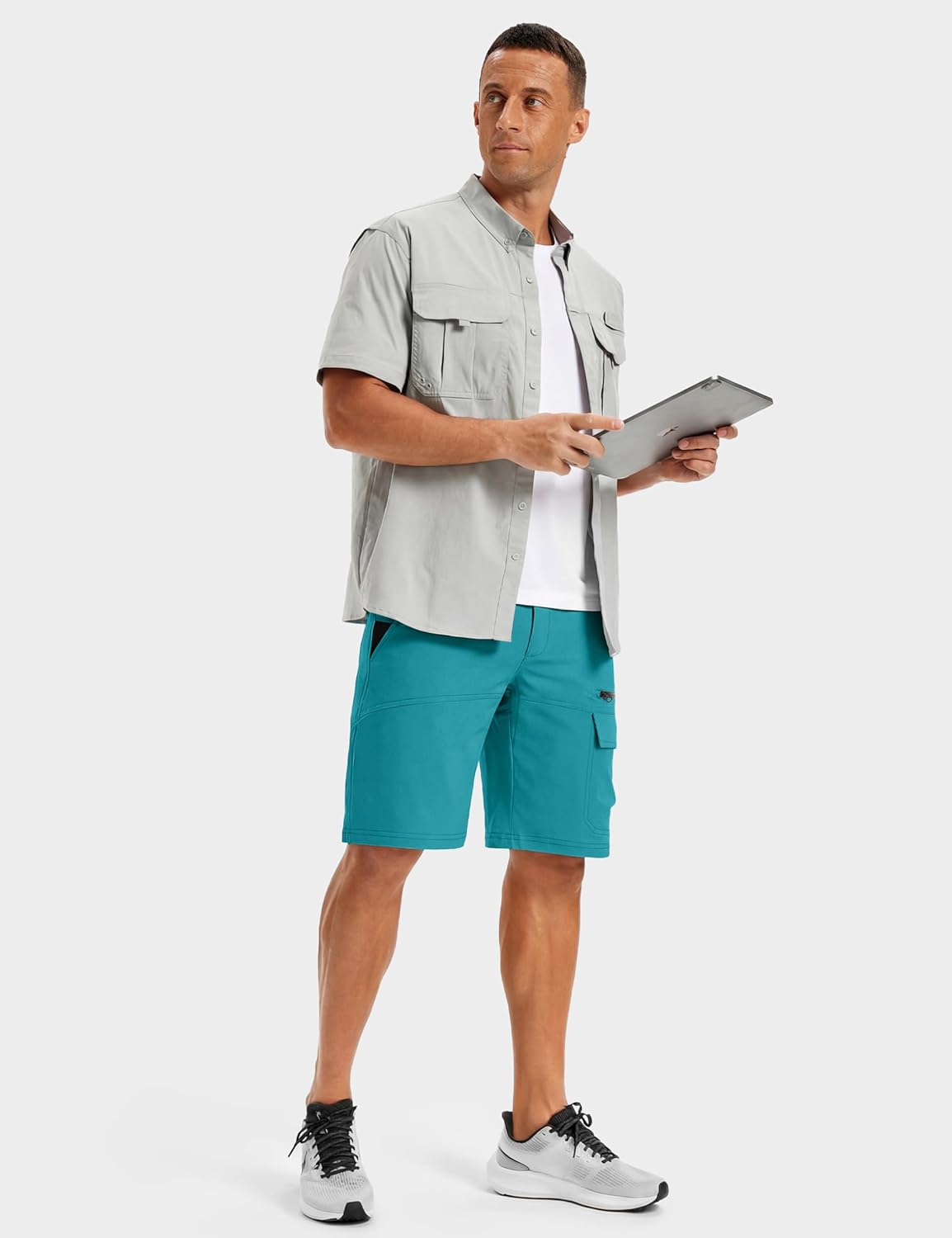 TACVASEN Men's Quick-Dry Cargo Shorts - Water-Resistant Casual Hiking & Golf Wear | Summer Outdoor Style