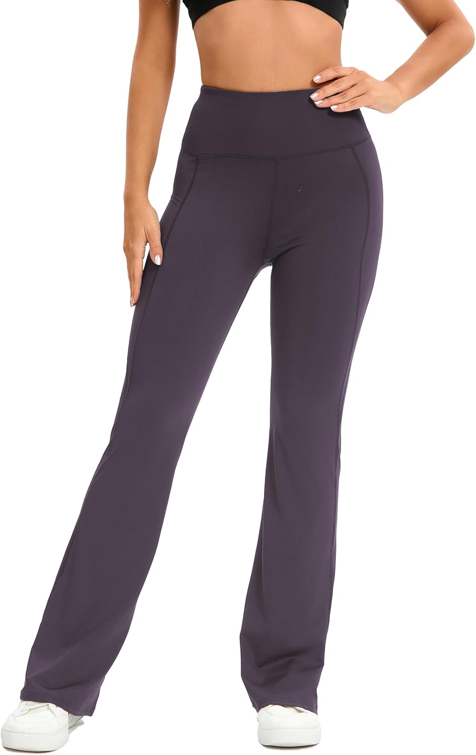Skiennix Flare Leggings - High Waisted Yoga Pants with Tummy Control | Casual Bell Bottoms