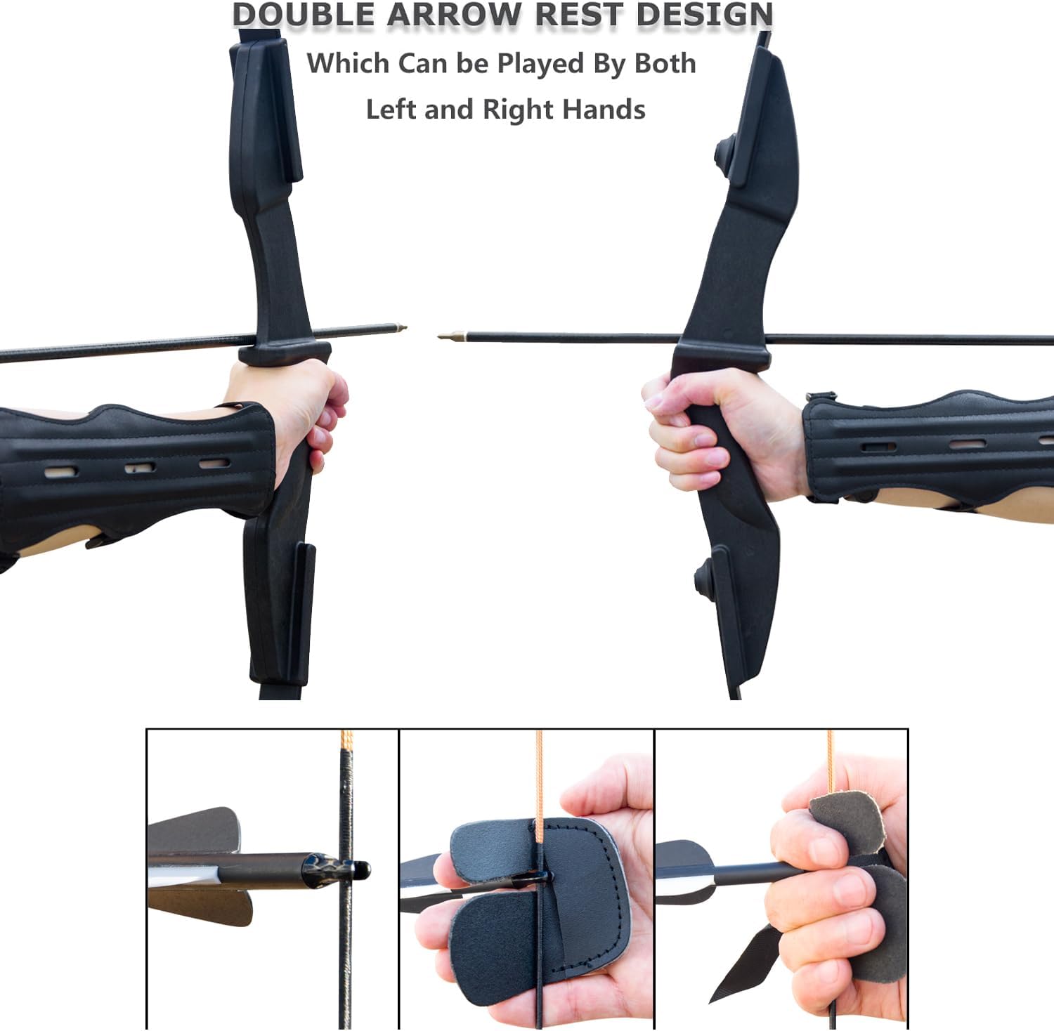 Tongtu Recurve Bow - Takedown Archery Set for Adults & Youth | Right & Left Handed, 30lb/40lb, 6 Arrows Included