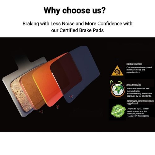 Replacement Resin Organic Semi-Metal Brake Pads fit for Formula R1R R1 R0 RX T1 Mega C1, 2 Pairs