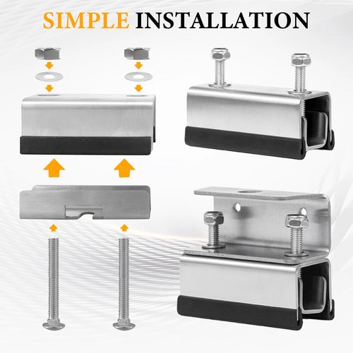 Van Roof Rack Mount Kit,Roof Rack Brackets Compatible with ProMaster, for Boxer, for Jumper, for Ducato,304 Stainless Steel Corrosion-Resistant & Durable(Brackets, 4 Piece)