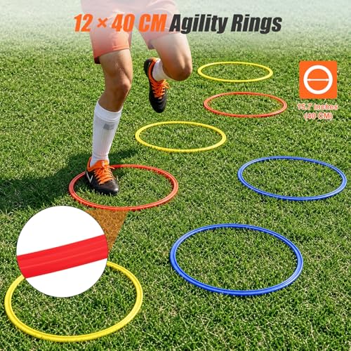 Speed & Agility Training Ladder and Hurdles Set for Soccer and Sports Drills