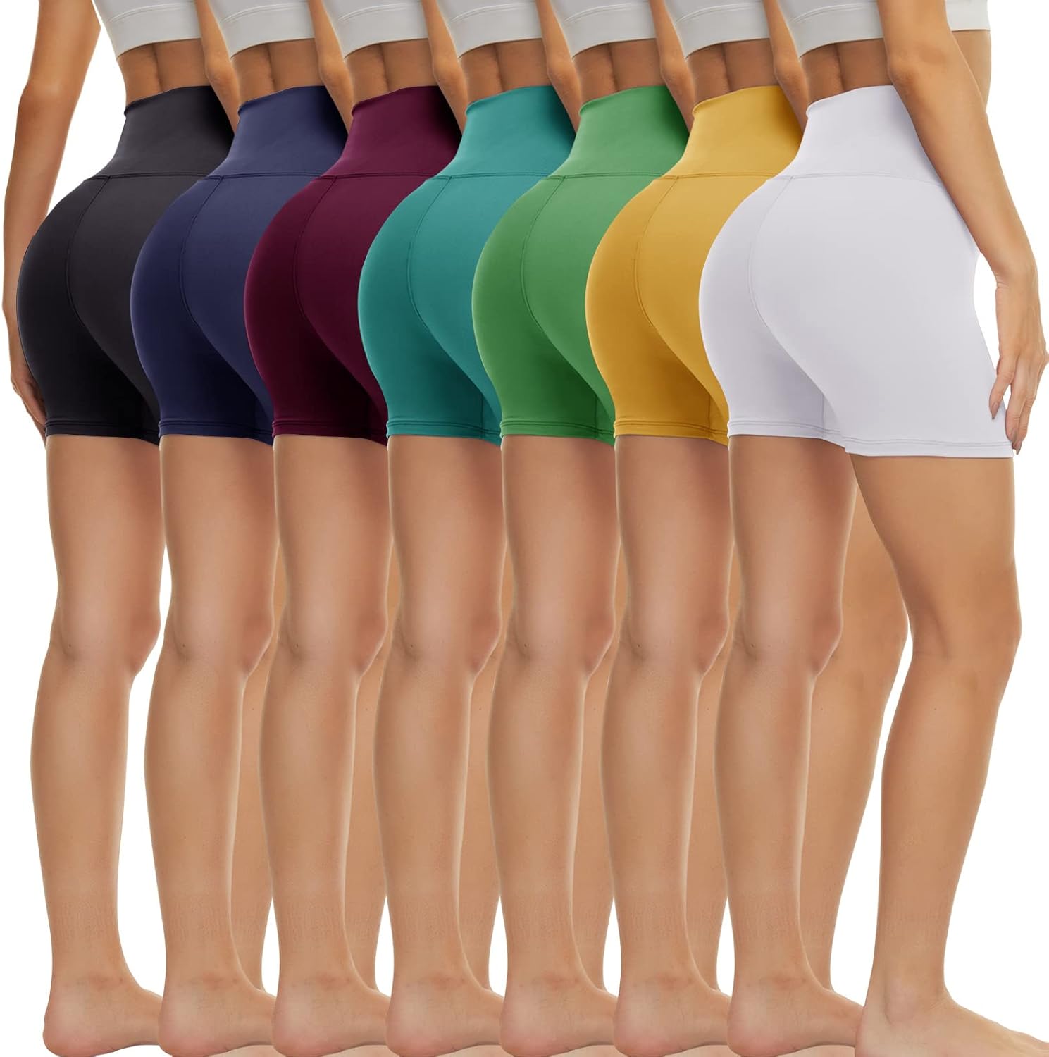 TNNZEET Biker Shorts for Women - High Waisted Tummy Control | 5''/8''/3'' Spandex Gym Workout