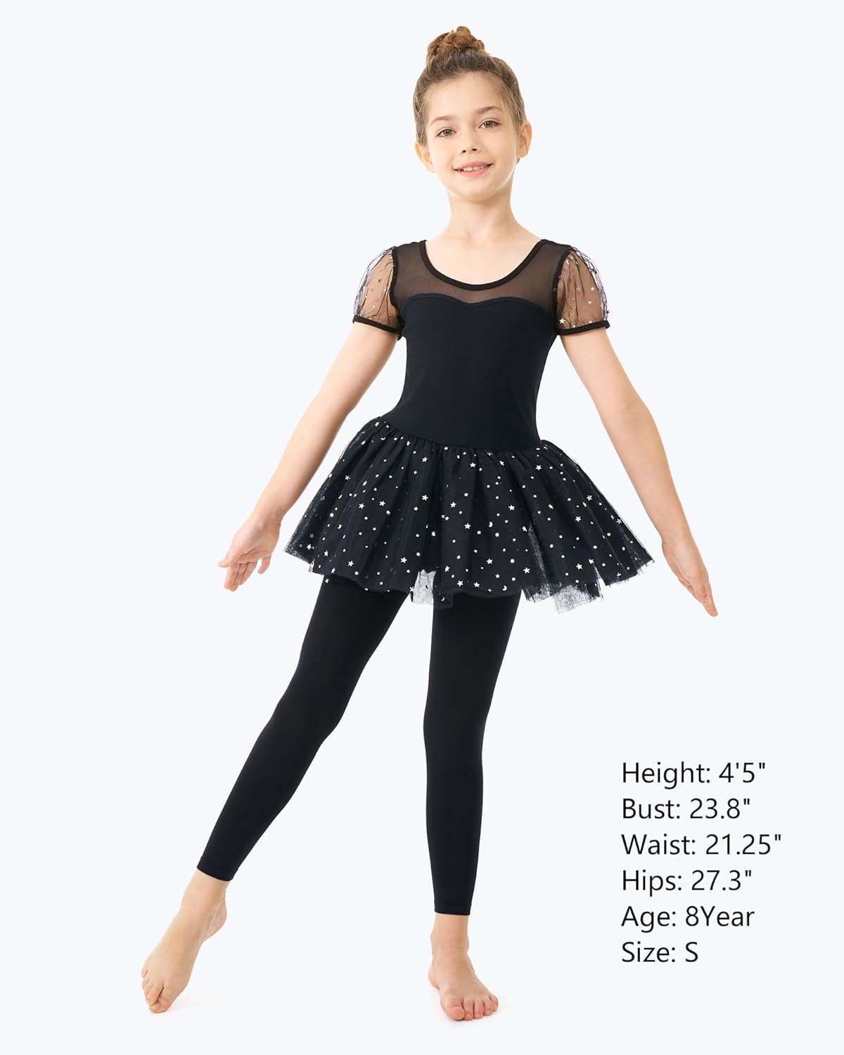 Stelle Girl's Footless Tights - Ultra Soft Dance Tights for Ballet & Gymnastics | Toddler to Big Kid Sizes