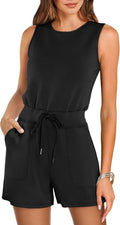 ANRABESS Women's Sleeveless Romper - Trendy Summer Jumpsuit for Beach Vacation | Casual One-Piece Outfit