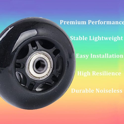 ORO 1 Pair Luggage Wheels Replacement 68x24mm(2.68"x0.94") with 8mm(0.31") Bearings 35mm(1.38")/40mm(1.57") Wheels for Suitcase and Inline Outdoor Skate