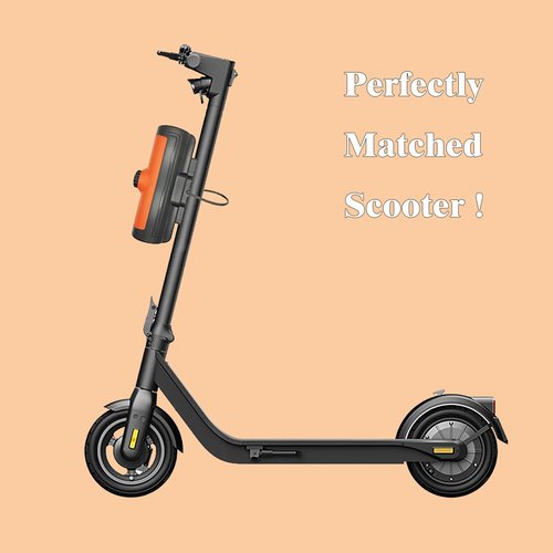 BOWENDA Anti-Theft Scooter Lock Box - 3-Digit Combo Weatherproof Storage Bag (740mL) for Electric Scooters, Bikes & Kid Scooters - Handlebar Stem Mount with Bracket Kit (Small Capacity, Orange)