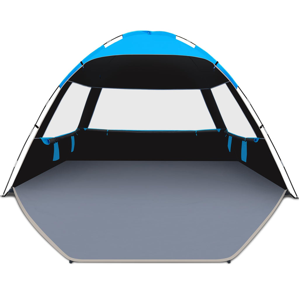 Venustas Beach Tent Sun Shelter for 3/4/6/8 Person, UPF 50+ UV Protection Beach Canopy, Lightweight and Easy Setup Cabana, Portable Beach Shade Tent