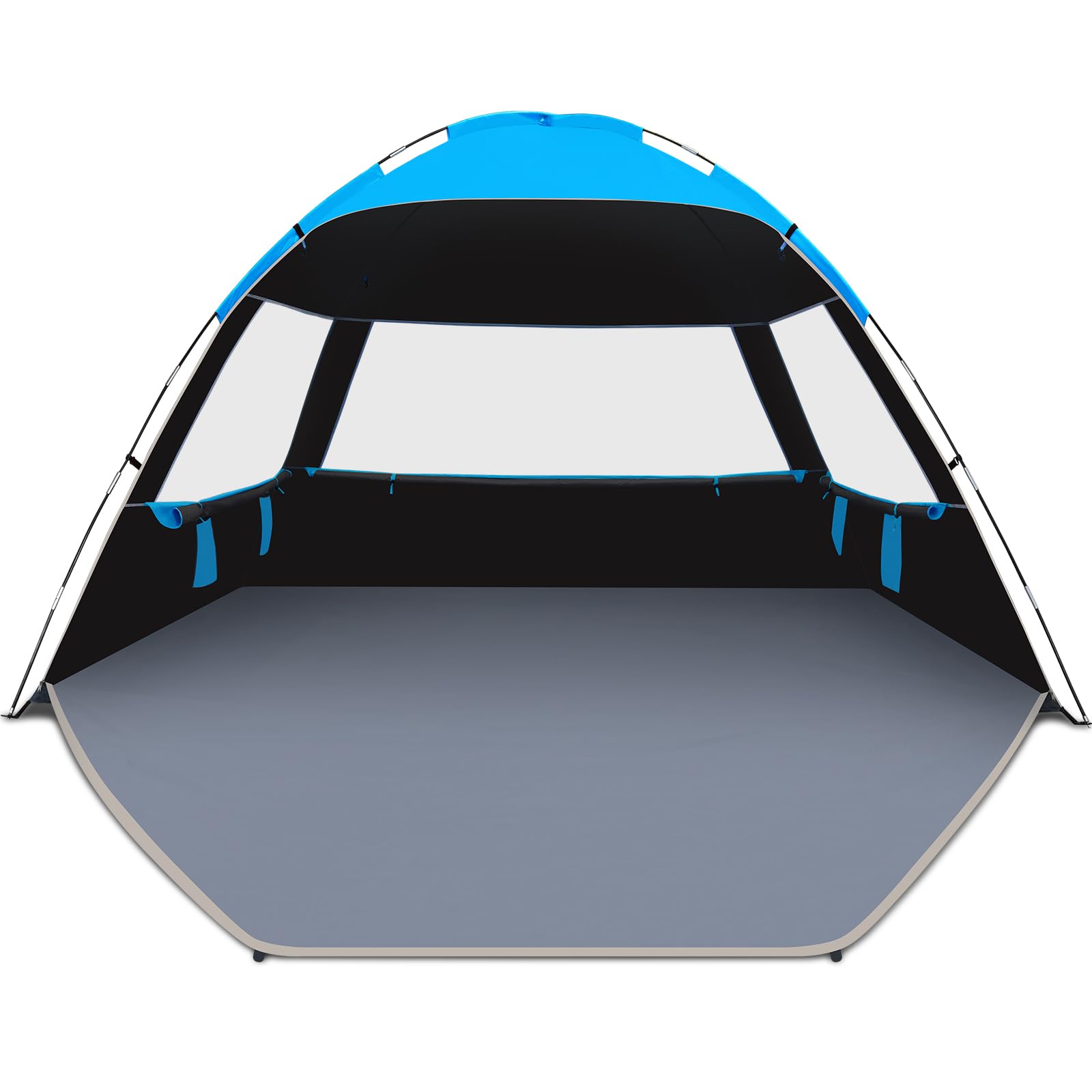 Venustas Beach Tent Sun Shelter for 3/4/6/8 Person, UPF 50+ UV Protection Beach Canopy, Lightweight and Easy Setup Cabana, Portable Beach Shade Tent