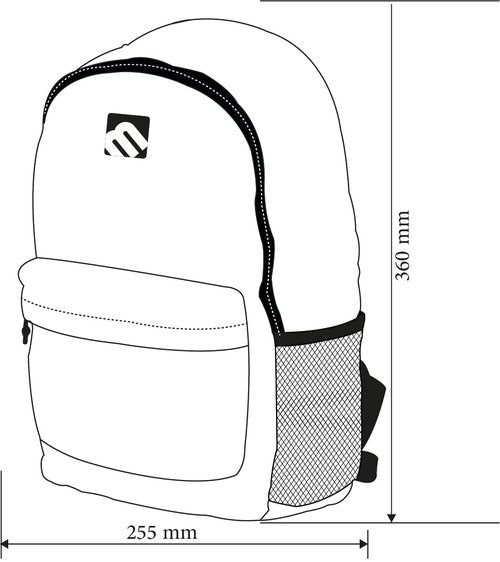 Mintra Office Backpack, Water-resistant Everyday Bag with Adjustable Straps, Unisex Backpack for Travel, College, Multi-Compartments with Secure Zippers, Blue, 15L Small, 10" W x 14.17" H