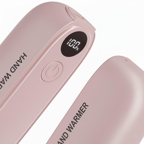 2-in-1 Magnetic Hand Warmers Rechargeable, 2 Pack Electric Handwarmer with 3 Heat Levels, Fast Heating Portable Pocket Heater for Outdoor, Camping, Golf, Gifts for Women Men (Pink)