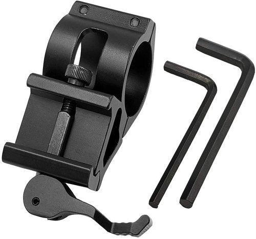 TOCNGAEK 1" Offset Tactical Flashlight Mount and 1" Offset Quick Release Flashlight Mount 2Pack