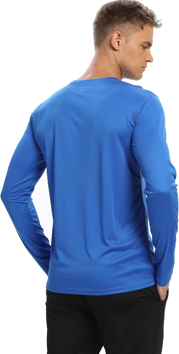 Skiennix Men's Long Sleeve T-Shirts - UPF 50+ Sun Protection, Quick-Dry Workout Apparel | 1 Pack/6 Pack