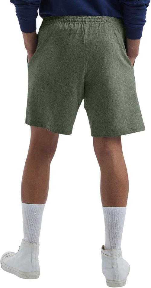 Hanes Men's Jersey Pocket Shorts - Comfortable Casual Wear | Ideal for Everyday Use