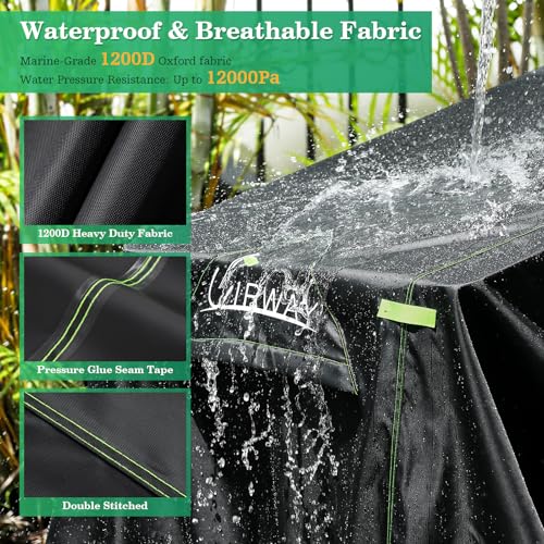 Heavy Duty Waterproof Boat Cover for 17-19ft V-Hull and Fish & Ski Boats