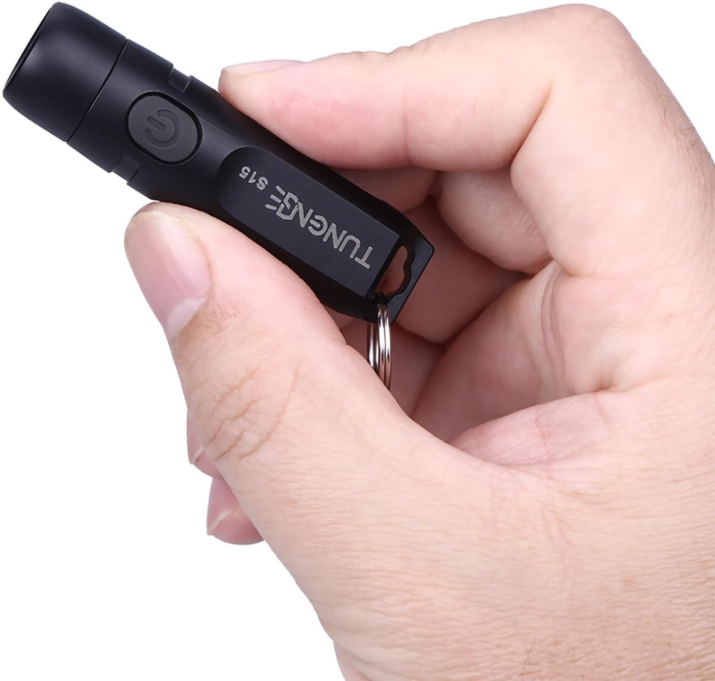 Skiennix Rechargeable Keychain Flashlight - 650 Lumens Mini EDC Light for Camping & Emergencies | Black