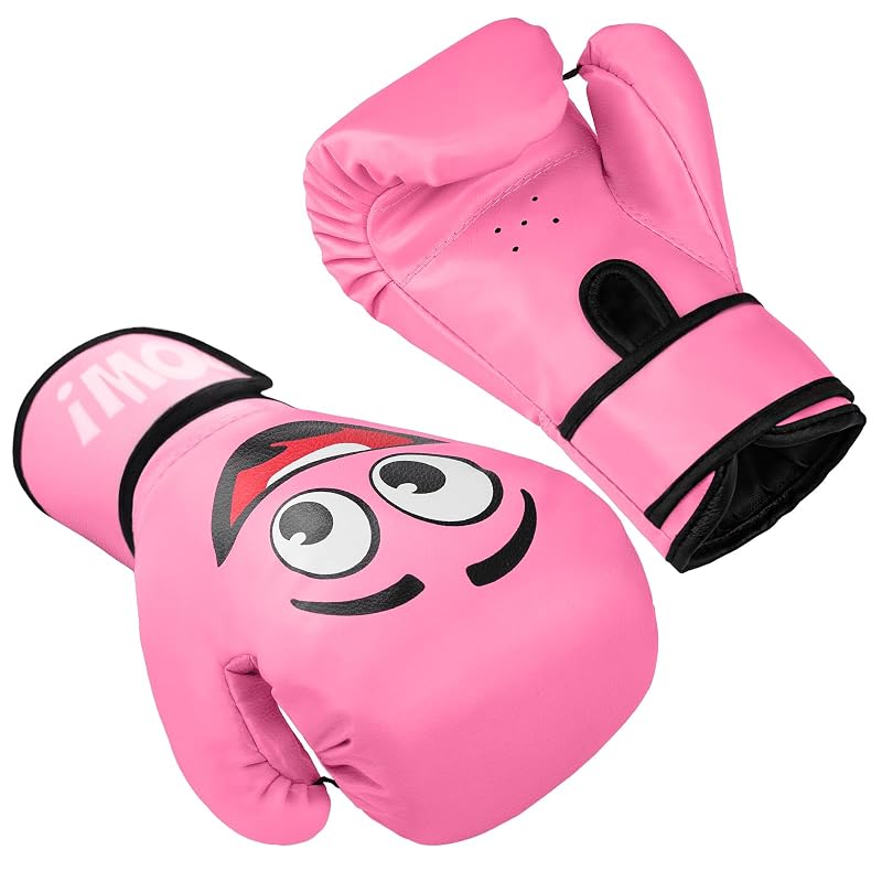 Pink Kids Boxing Gloves for 3-8 Years - Youth Boxing Training Sparring Gloves