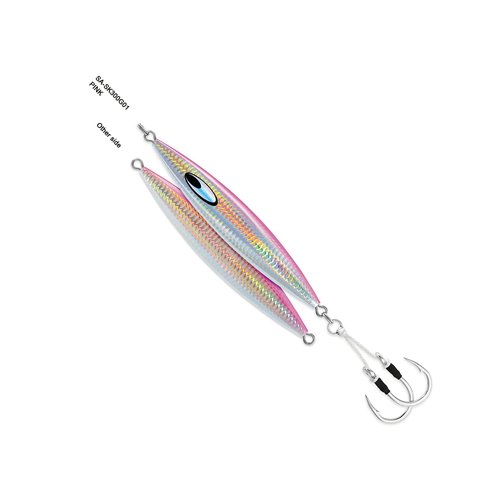 Daiwa Jig Saltwater SA-SK170G01 Saltiga SLK Metaljig, 6oz, 7/0 Assist Hooks, Pink
