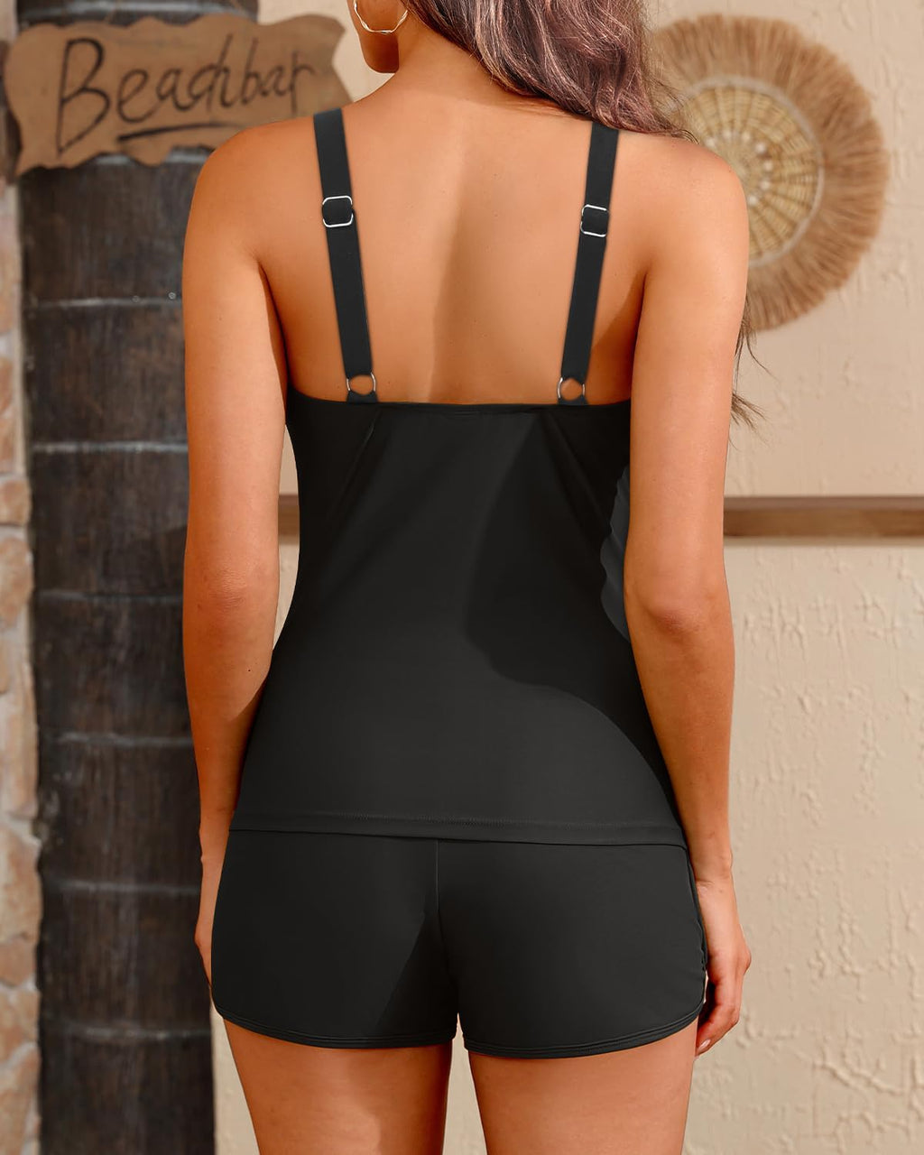 Regine Switzerland Women's Tankini Swimsuit - Tummy Control Two-Piece with Shorts & Pockets