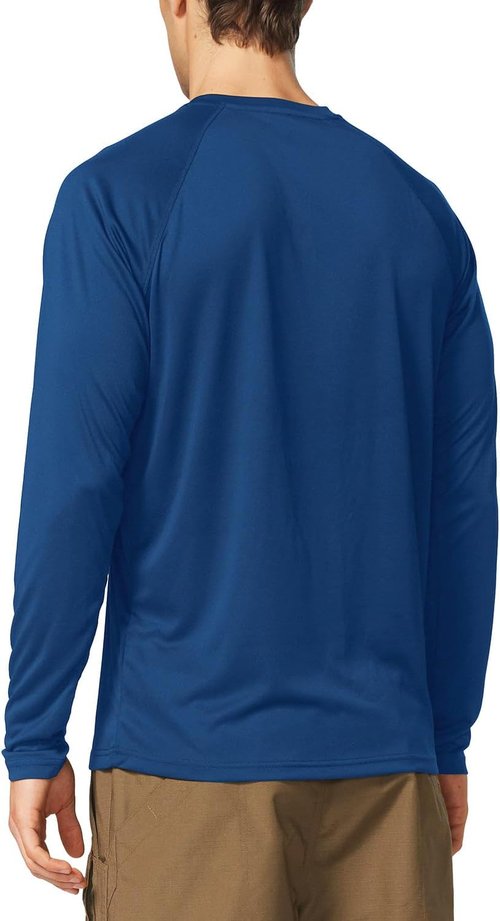 Baleaf Men's UV Protection Shirt - SPF UPF 50+ Long Sleeve Rash Guard for Fishing & Running