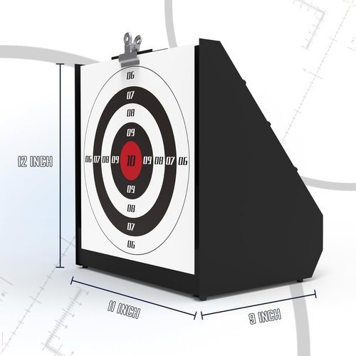 KNINE OUTDOORS Pellet Gun Targets - 100 Pack 11" X 11" Bullseye Paper Targets for Backyard Shooting