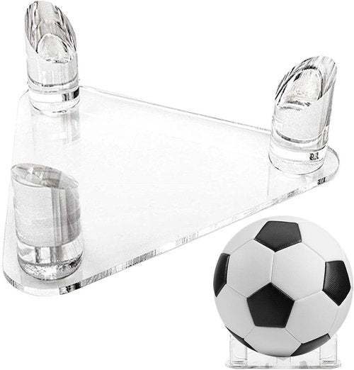 Ball Display Stand Holders, Transparent Triangle Ball Stand Holder, Acrylic Triangle Stand Display Rack, Trilateral Sports Ball Storage Rack, Soccer Holder for Football Volleyball