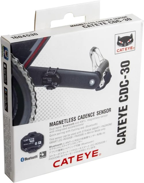 CATEYE Magnetless Speed/Cadence Sensor - Waterproof Bluetooth ANT+ RPM Sensor for Road & Spin Bikes | Compatible with Rouvy, Zwift, Peloton, Wahoo