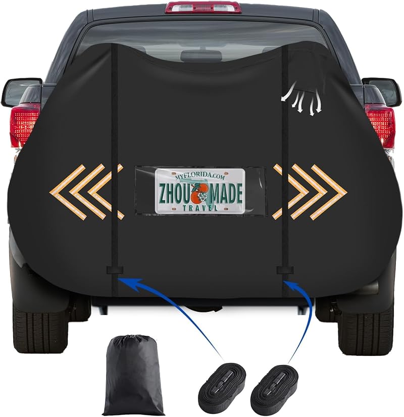 2 Bike Transport Cover for Rack - 840D Waterproof Heavy Duty Bicycle Cover with Windproof Straps (Variation: Bicycle Cover for Transport (2 Bike))