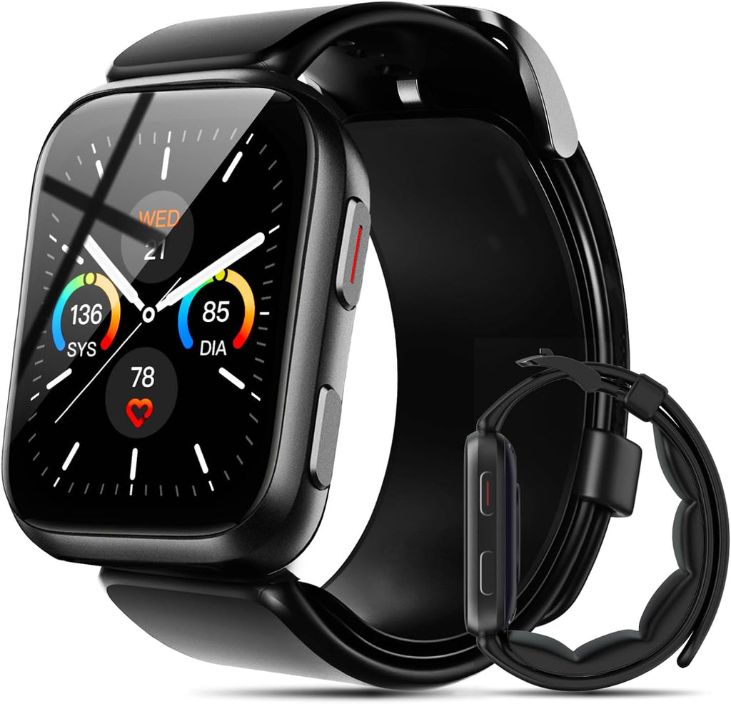 S7 Smart Watch - Blood Pressure Monitor with Air Pump Cuff | 1.95'' Display, Sleep Tracking & Sports Mode