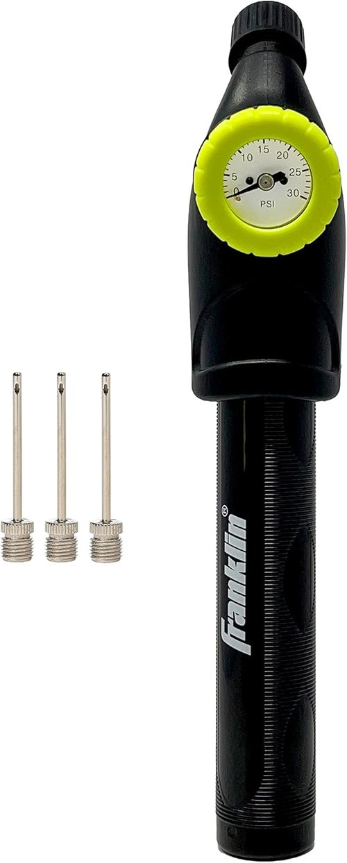 Franklin Sports Ball Pump - Hand Pump with Pressure Gauge for Soccer, Basketballs & More | Black