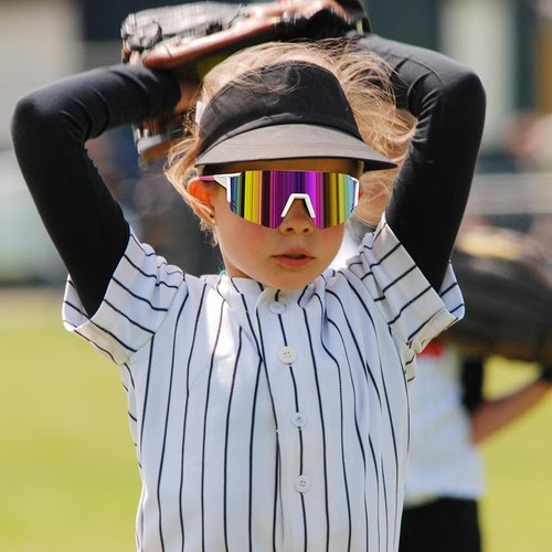 FEISEDY Kids Sunglasses - UV400 Youth Baseball Shades for Boys & Girls Age 8-16 | Stylish & Durable