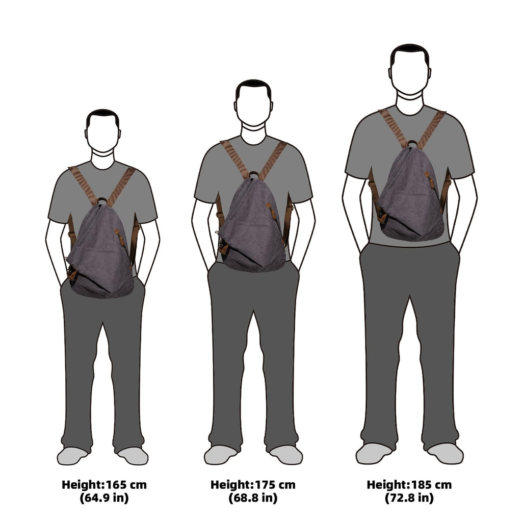 KL928 Canvas Vintage Backpack – Large Casual Daypack Outdoor Travel Rucksack Hiking Backpacks for Men Women