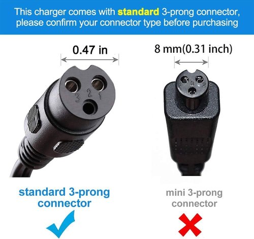 24V2A MX350 MX400 Dirt Bike Charger for Razor E100 E125 E150 E175 E200 E200S E300 E300S E500 PR200 E225S E325S, Pocket Mod, Sports Mod, and Dirt Quad, Ground Force, Mini Chopper for W13112099014