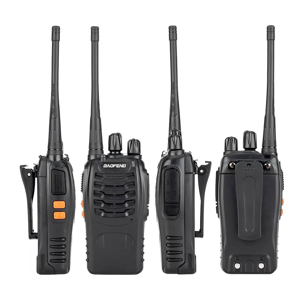 BAOFENG Walkie Talkies Long Range for Adults with Earpieces,16 Channel Walky Talky Rechargeable Handheld Two Way Radios with Flashlight Li-ion Battery and Charger 2 Pack