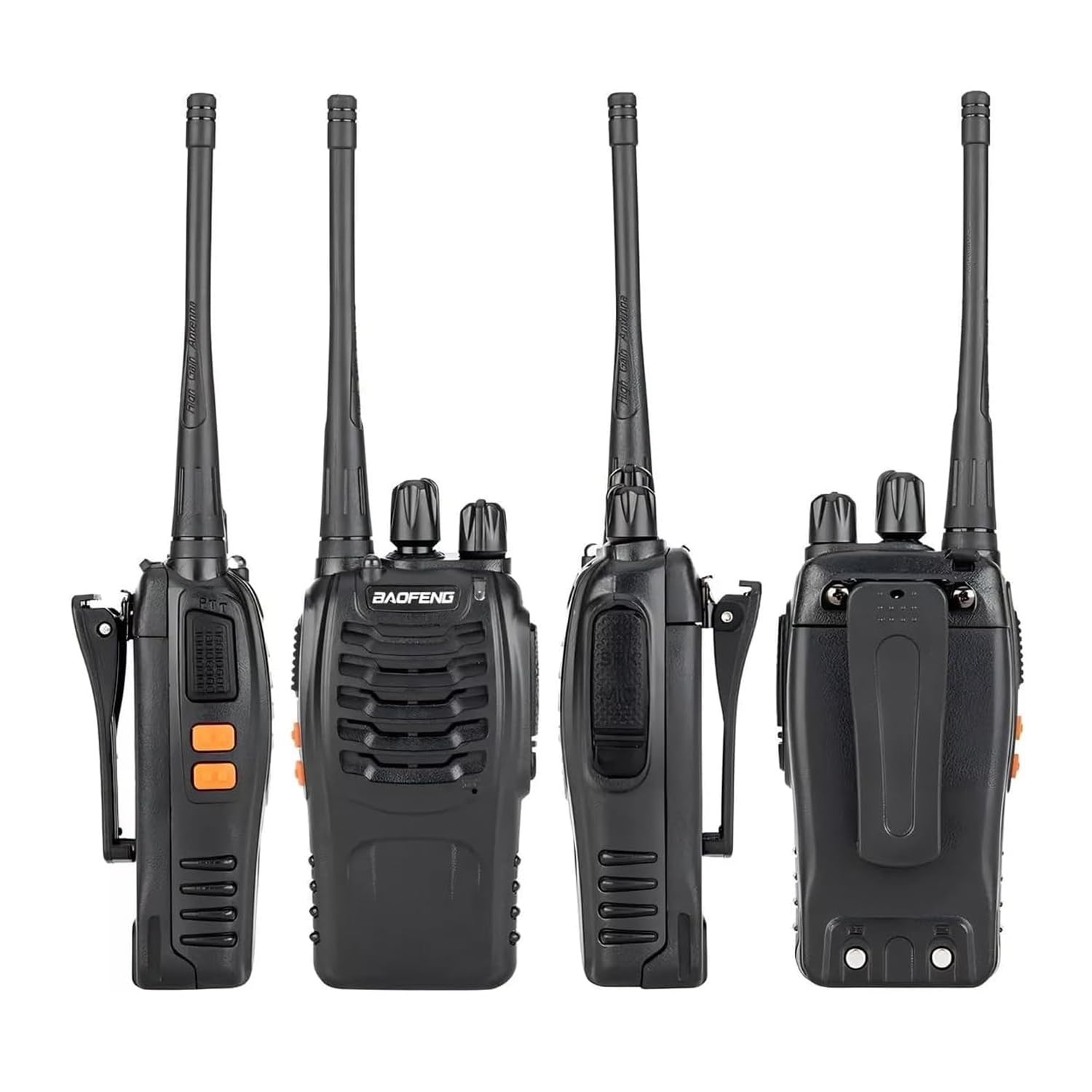 BAOFENG Walkie Talkies Long Range for Adults with Earpieces,16 Channel Walky Talky Rechargeable Handheld Two Way Radios with Flashlight Li-ion Battery and Charger 2 Pack