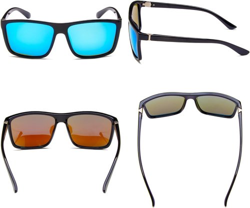 NIEEPA Men's Sports Polarized Sunglasses Square Frame Glasses NP1007