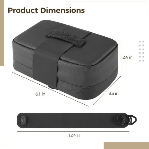 Road Bike Saddle Bag, Under Seat Bike Bag, Small Bike Storage Bag for Road Cycling, Quick Release Buckle, Waterproof PU Material
