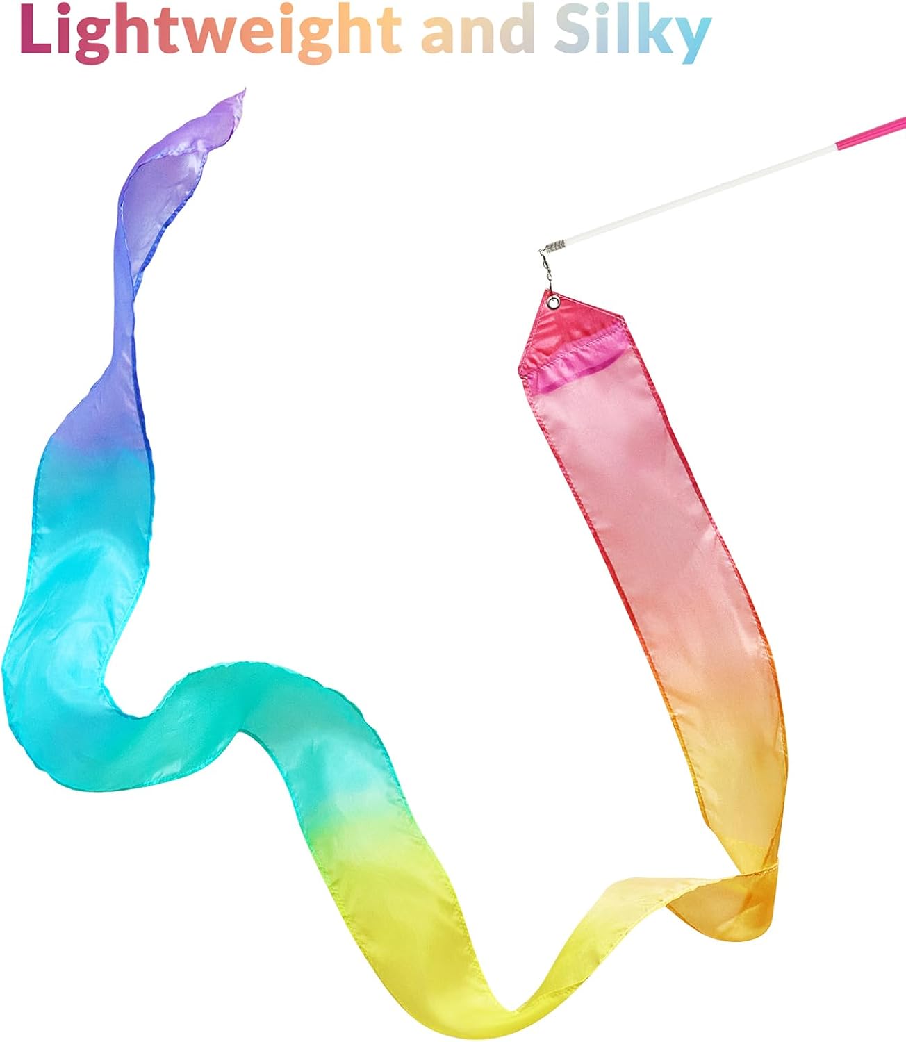 Skiennix 100% Silk Dance Ribbon Streamer - Perfect Easter Gift for Toddler Girls | Ballerina Spring Toys