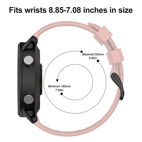 ISABAKE Band for Garmin Forerunner 955/ Forerunner 945/ Forerunner 935,Compatible with Fenix 5/ Fenix 5plus/ Fenix 6/ Fenix 6 Pro/Approach S60,Soft Silicone 22mm Replacement Bands