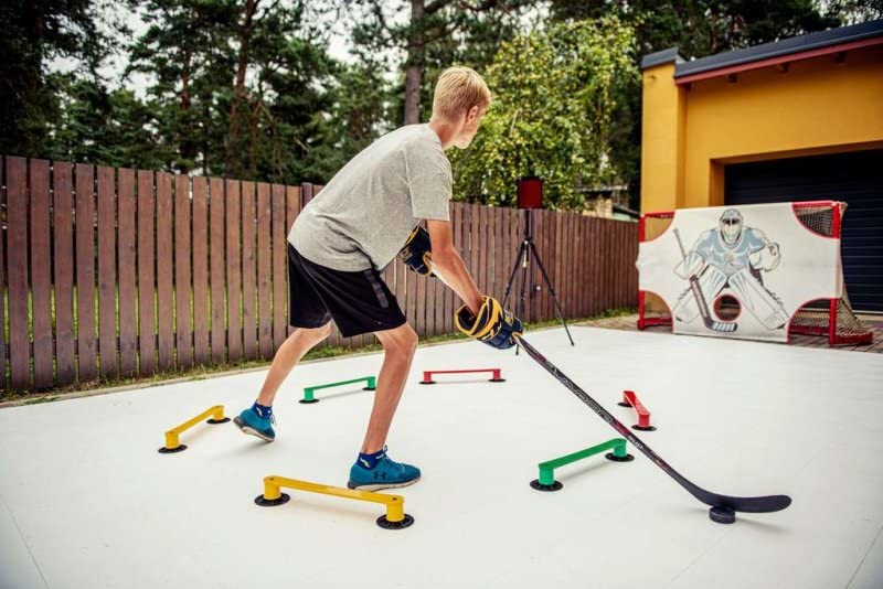 Hockey Stick Handling Aid for Puck Control & Reaction Training – Portable, Adjustable Practice Equipment