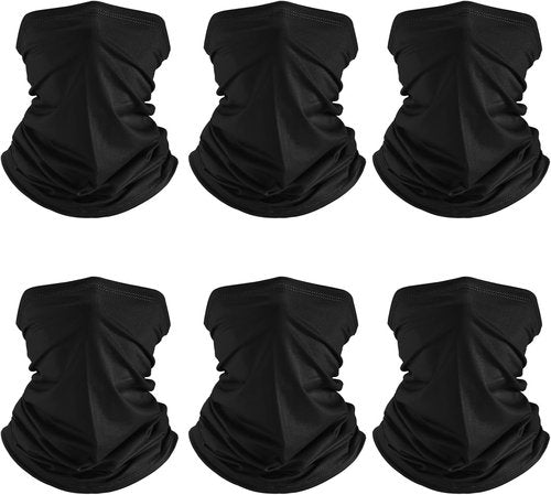 Geyoga UV Protection Neck Gaiter - 6 Pieces Cooling Face Mask Scarf for Summer | Breathable Bandana
