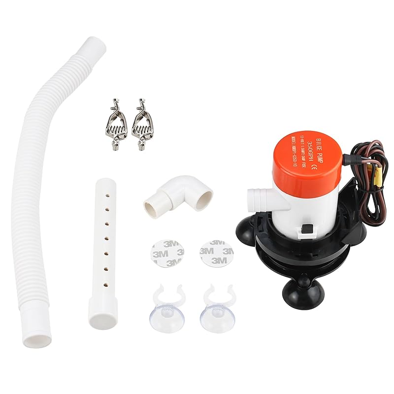 12V 350GPH Livewell Aerator Pump for Boats – Portable Aquarium/Bait Well