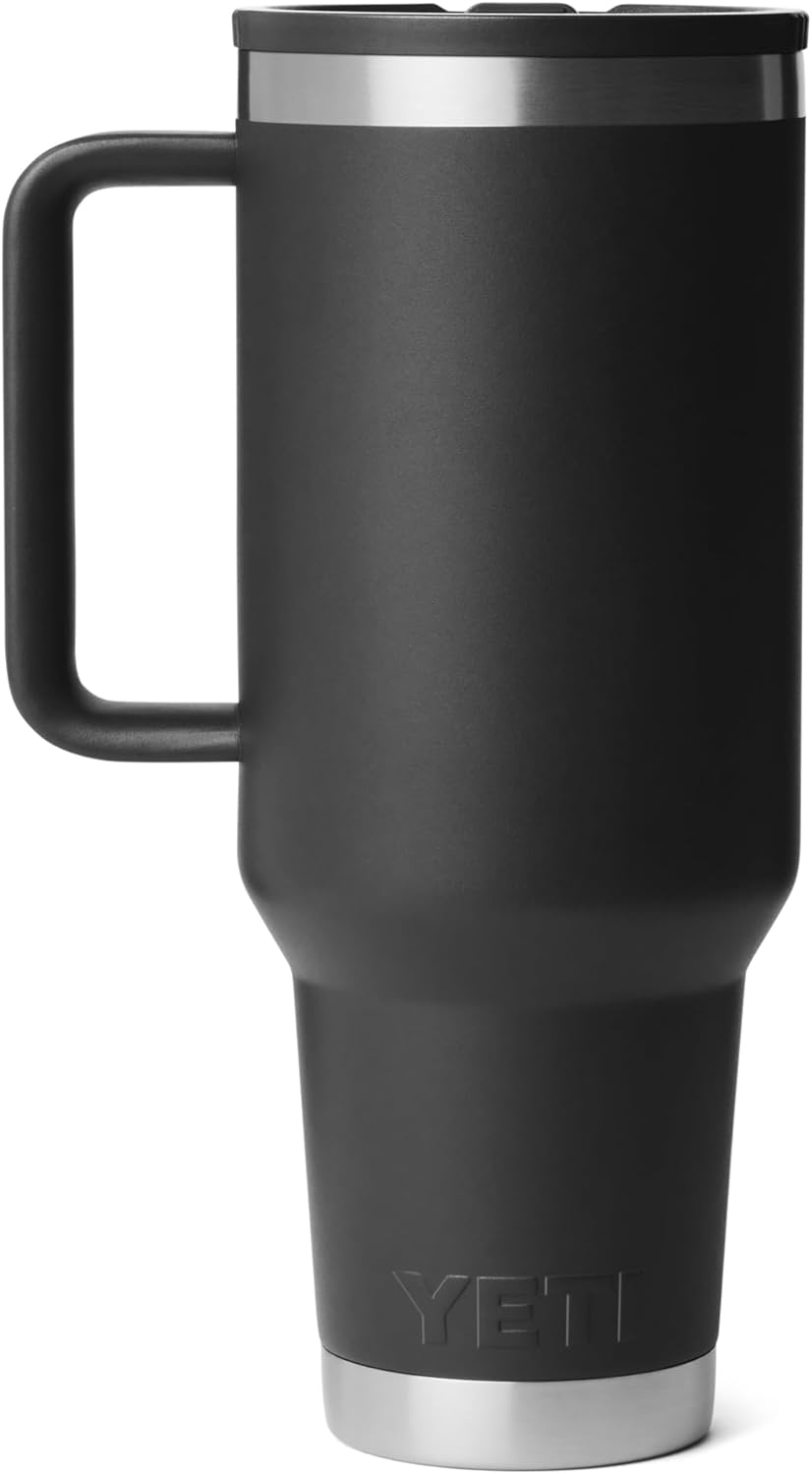 YETI Rambler 40 oz Travel Mug - Stainless Steel, Vacuum Insulated, Leakproof & Cup Holder Friendly