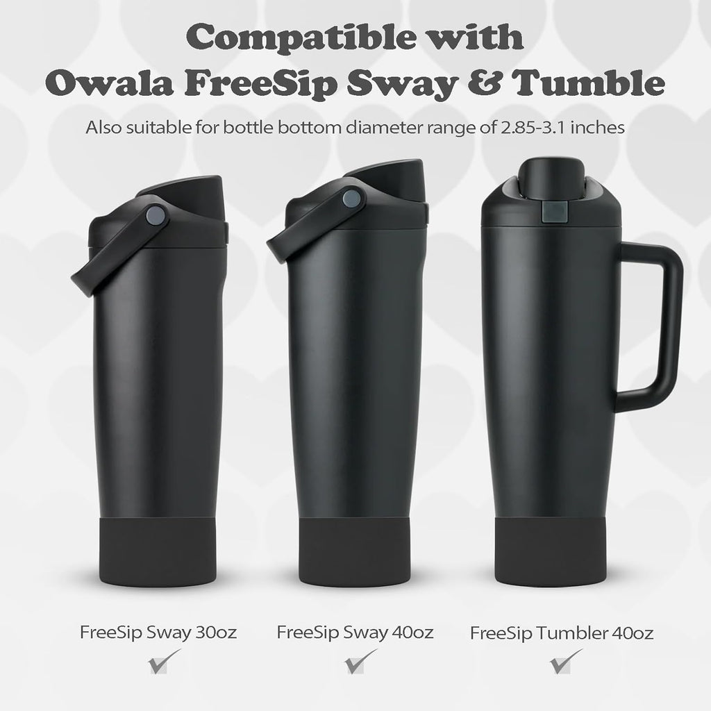 Owala Silicone Boot Set - Non-Slip, Scratch-Resistant Stability Enhancer for 30oz & 40oz Bottles | Midnight Black