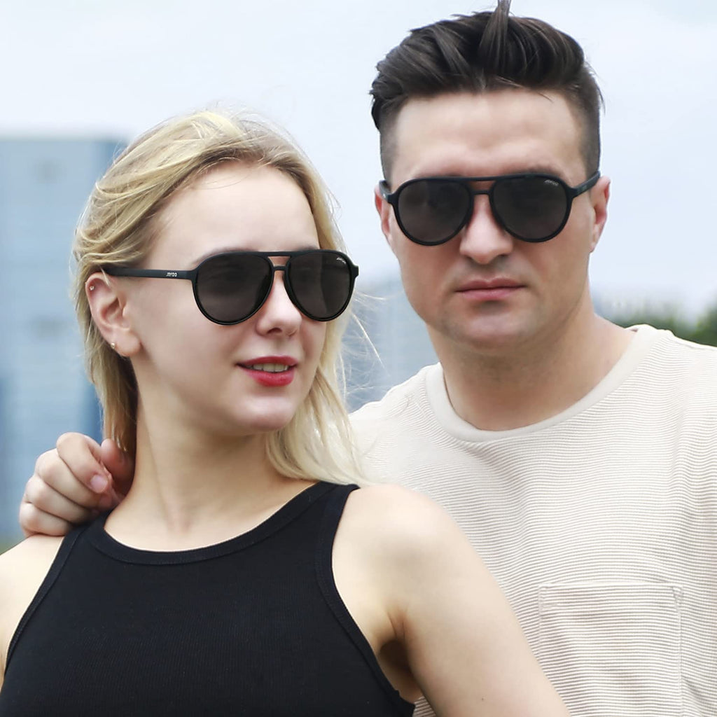 Jefoo Polarized Sunglasses for Women Men Retro Trendy Aviator Mens Shades Sun Glasses 100% UV Protection