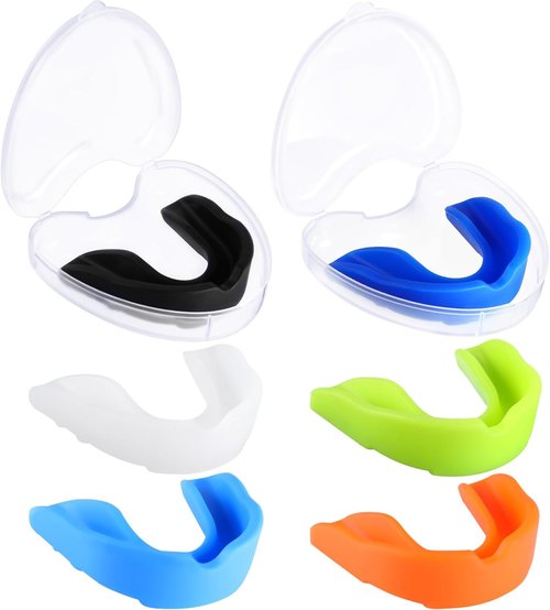 BBTO Youth Mouth Guard Set - 6 Pcs for Sports | Includes Case for Wrestling, Boxing, Basketball, Football