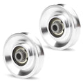 Jwthee Aluminum Pulleys for Cable Machine, 2 PCS Pulley Wheel Universal Bearing Wheel for Home Gym Exercise Machine Attachments (80mm)