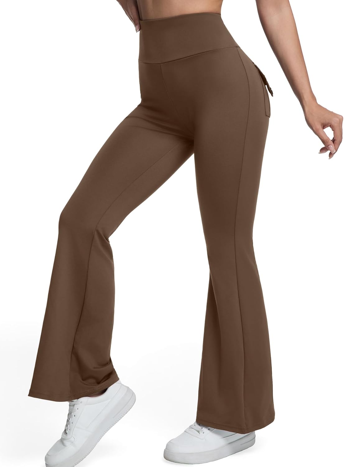 Skiennix Flare Leggings - High Waist Scrunch Butt Lifting Workout Pants with Pockets for Women